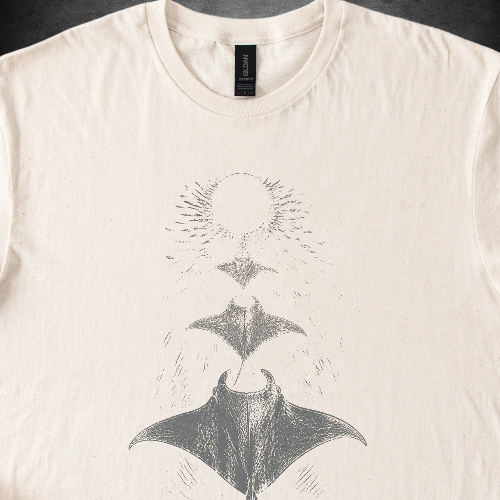 Freedive Manta Rays Descending into the Depths Long Sleeve Tee